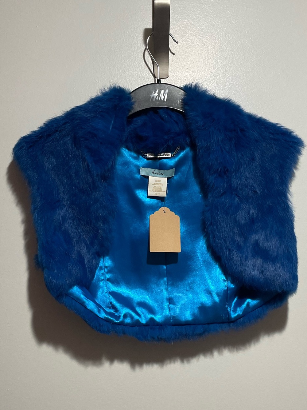 Marciano Real Fur Blue Vest